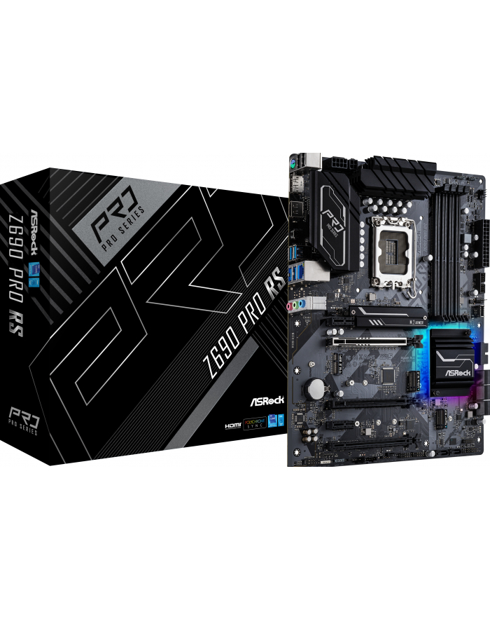 ASROCK Z690 PRO RS LGA1700 ATX MB 4xDDR4 3xM.2 8xSATA główny