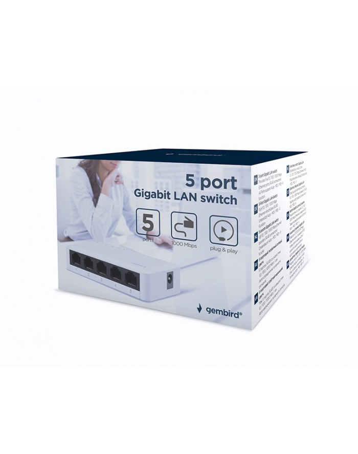 GEMBIRD NSW-G5-01 Switch 5-port 10/100/1000Mbps główny