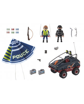 Playmobil Police Parachute Amphibious Vehicle Pursuit