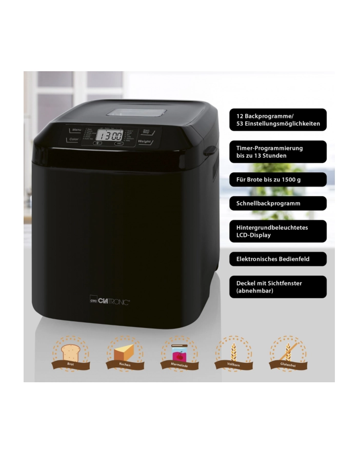 Clatronic bread maker BBA 3774 Kolor: CZARNY - 550W 3L główny