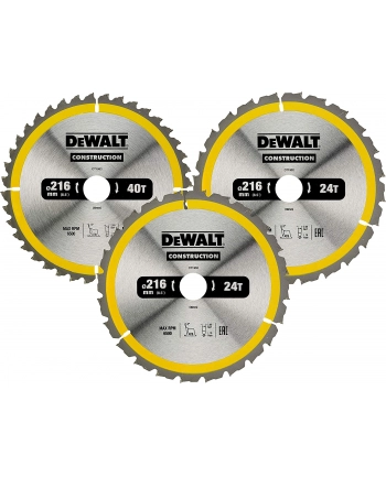 DeWALT circular saw blade set 3-piece DT1962 - DT1962-QZ nr 1