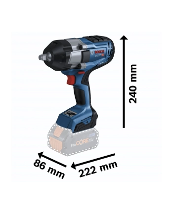 Bosch Powertools cordless impact wrench BITURBO GDS 18V-1000 Professional solo, 18V - 06019J8301 nr 1