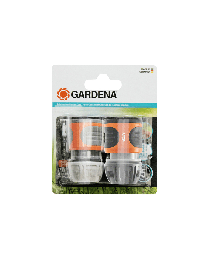 GARDENA Hose Connector Set 13mm (1/2), 15mm (5/8), (grey/orange) główny