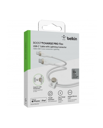 belkin Kabel BoostCharge USB-C/Lightning Silikonowy w oplocie 1m biały nr 2