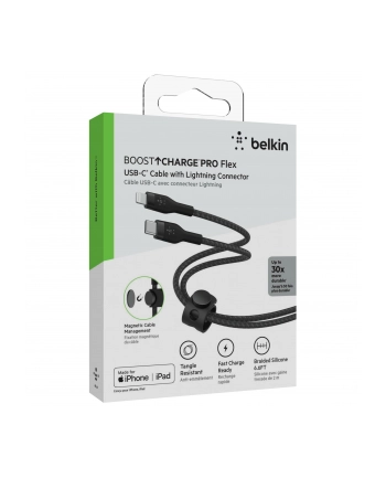 belkin Kabel BoostCharge USB-C/Lightning Silikonowy w oplocie 2m czarny nr 2