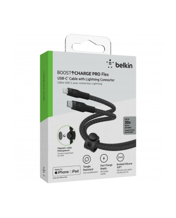 belkin Kabel BoostCharge USB-C/Lightning Silikonowy w oplocie 3m czarny nr 2