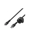 belkin Kabel BoostCharge USB-C/Lightning Silikonowy w oplocie 3m czarny - nr 38