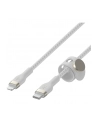 belkin Kabel BoostCharge USB-C/Lightning Silikonowy w oplocie 3m biały - nr 16