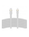belkin Kabel BoostCharge USB-C/Lightning Silikonowy w oplocie 3m biały - nr 17