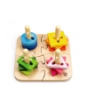 HAPE Zabawka drewniana kreatywna układanka 4 haczyki E0411 - nr 1