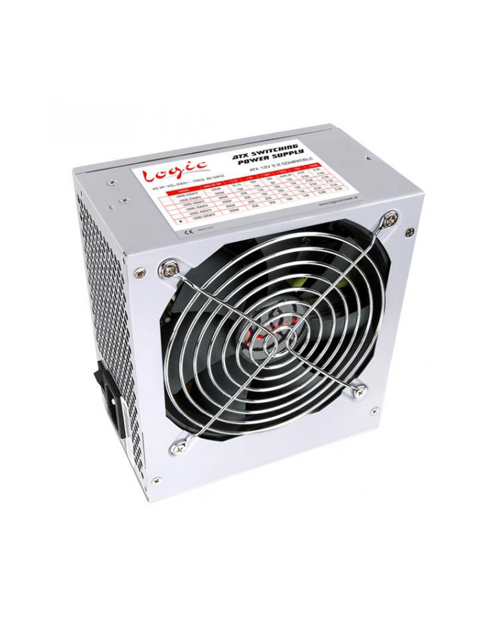 Zasilacz ATX LOGIC 600W PSU PFC, FAN 120MM, 4xMOLEX, 1xFDD, 2xSATA, 1xP4, 1x20+4 pin LOGIC główny