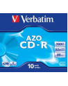 Verbatim CD-R 80/700MB 52X extra protection crystal/AZO jewel box - 43327 - nr 22