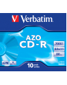 Verbatim CD-R 80/700MB 52X extra protection crystal/AZO jewel box - 43327 - nr 24