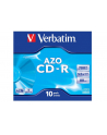 Verbatim CD-R 80/700MB 52X extra protection crystal/AZO jewel box - 43327 - nr 9