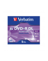 Verbatim double layer DVD+R 8.5GB 8X matte silver/AZO jewel box-43541 5-pack - nr 9