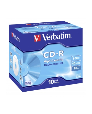 Verbatim CD-R 90/800MB 40X High Capacity extra protection AZO jewel box - 43428 nr 1