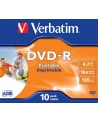 Verbatim DVD-R 4.7GB 16X AZO jewel box WIDE PRINTABLE - 43521 - nr 16