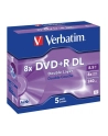 Verbatim double layer DVD+R 8.5GB 8X matte silver/AZO jewel box-43541 5-pack - nr 17