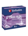 Verbatim double layer DVD+R 8.5GB 8X matte silver/AZO jewel box-43541 5-pack - nr 22
