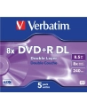 Verbatim double layer DVD+R 8.5GB 8X matte silver/AZO jewel box-43541 5-pack - nr 9