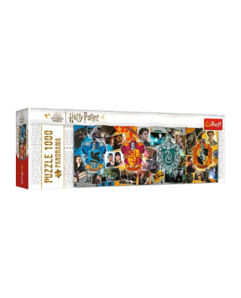 Puzzle 1000 Panorama Cztery domy Hogwartu Trefl 29051