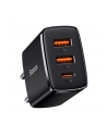 Baseus Ładowarka sieciowa Compact Quick Charger 2xUSB USB-C PD 3A 30W (czarna) - nr 1