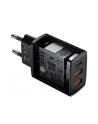 Baseus Ładowarka sieciowa Compact Quick Charger 2xUSB USB-C PD 3A 30W (czarna) - nr 5