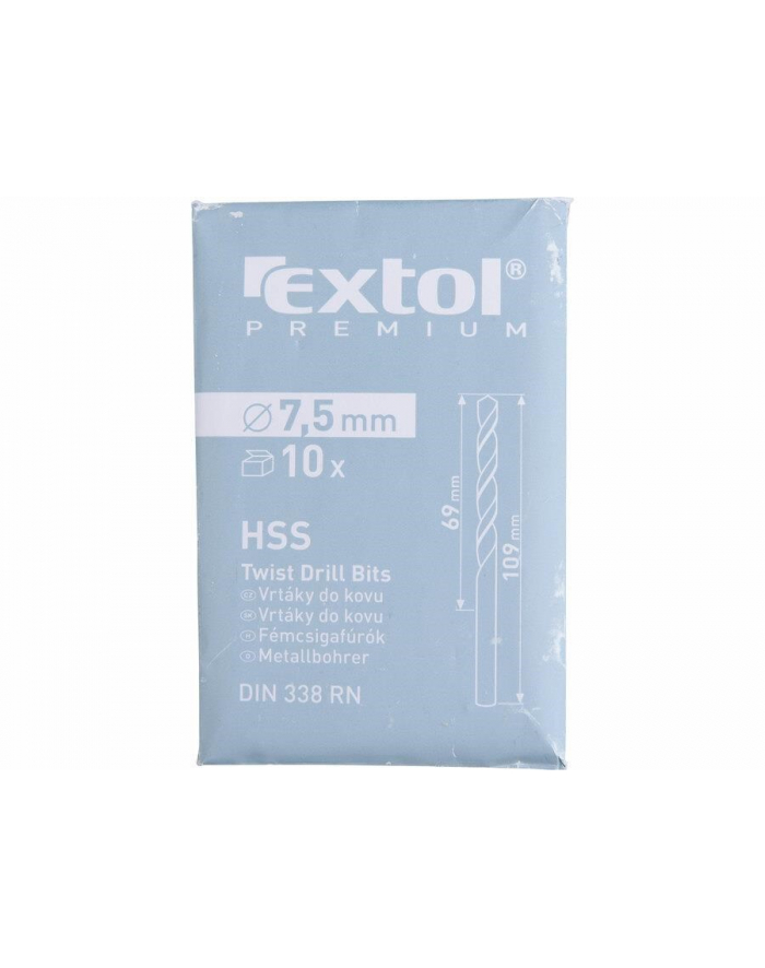 Extol Premium Wiertła Do Stali Hss 10Szt 7,5 L=109 L1=69 8801075 główny