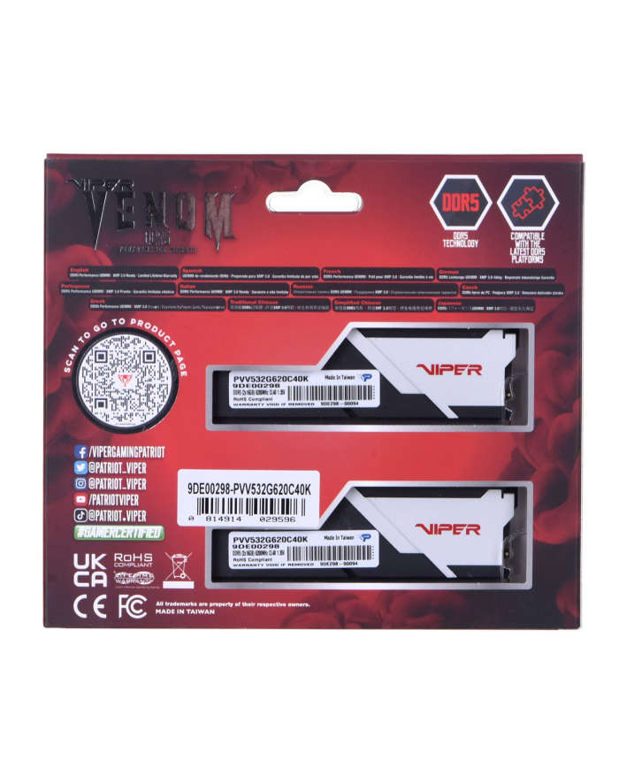 patriot Pamięć DDR5 Viper Venom 32GB/6200 (2x16GB) CL40 główny