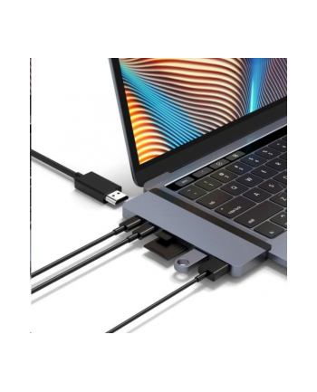 Hyper Hub HyperDrive DUO 7 w 2 USB-C do MacBooka Pro / Air, szary (HY-HD28C-GREY)