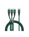 Baseus Kabel Rapid 3W1 Usb-C Do / Lightning Microusb 20W 1,5M, Zielony (6953156204300) - nr 16