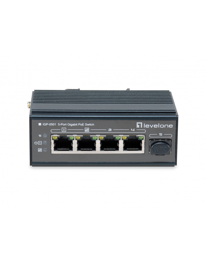 Levelone Switch 5x GE IGP-0501 4xGE 1xGSFP 4xPoE+ (IGP0501) główny