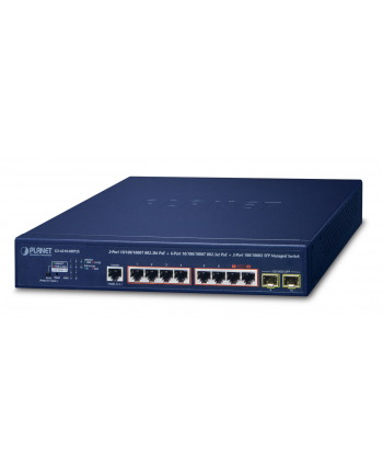 Planet Ipv6/Ipv4, 2-Port Zarządzany Obsługa Poe Niebieski (Gs42108Hp2S)