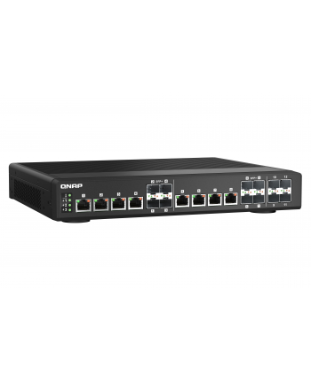 Qnap QSW-IM1200-8C 12-portowy przełącznik 4x 10GbE SFP+, 8x 10GbE SFP+/RJ45, 1 x 1GbE do zarządzania (QSWIM12008C)