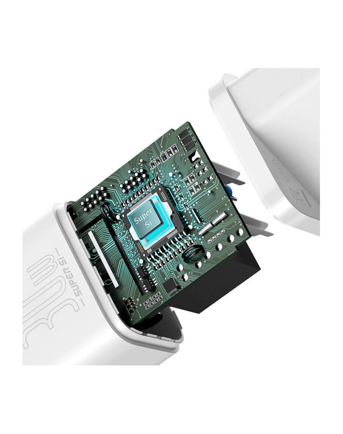 Baseus Super Si Ładowarka Sieciowa USB-C PD 30W Biały (2675) główny