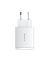 Baseus Ładowarka sieciowa Compact Quick Charger 2xUSB USB-C PD 3A 30W (biała) - nr 12
