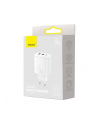 Baseus Ładowarka sieciowa Compact Quick Charger 2xUSB USB-C PD 3A 30W (biała) - nr 2