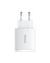 Baseus Ładowarka sieciowa Compact Quick Charger 2xUSB USB-C PD 3A 30W (biała) - nr 3