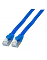 efb-elektronik Kabel sieciowy płaski U / FTP (STP) 3m Cat6a niebieski (K5545WS.3) - nr 1