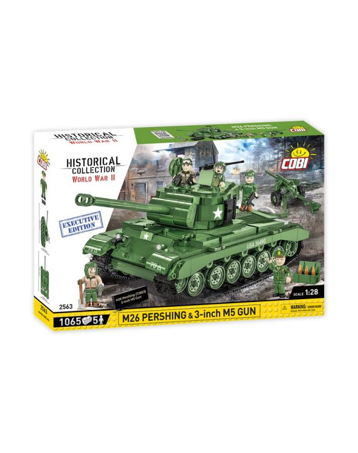 COBI 2563 Historical Collection WWII Czołg M26 Pershing 'amp; 3-inch M5 Gun 1065 klocków główny