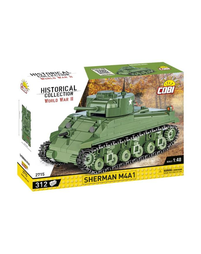 COBI 2715 Historical Collection WWII Czołg Sherman M4A1 312 klocków główny