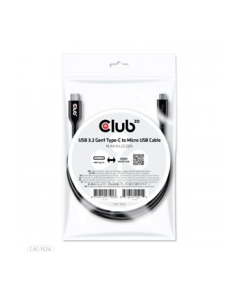 Club 3D Club3D Kabel USB 3.2 Gen1 Type C na Micro USB Cable (M/M), Bidirectional, 1m (CL3)