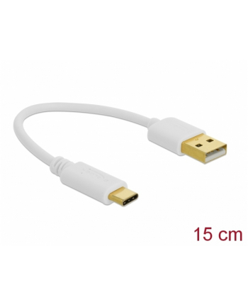 Delock Kabel Usb-C(M)->Usb-A(M) 2.0 0.15M Biały (Z32204) nr 2