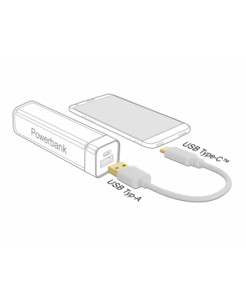Delock Kabel Usb-C(M)->Usb-A(M) 2.0 0.15M Biały (Z32204) nr 1