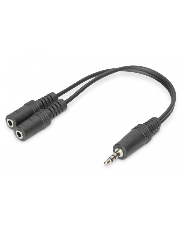 Kabel Digitus Assmann AUDIO ADAP.CABLE 3.5MM 4-PIN/TRRS 3.5MM(4PIN)-2XSTEREO (AK510301002S) główny