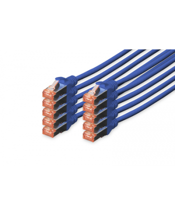 Digitus Patchcord CAT6, S-FTP, 3m, niebieski, 10 sztuk (DK-1644-030-B-10)