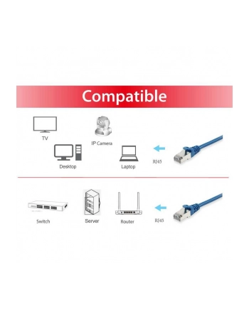Equip Patch Cord S/FTP Cat.6, Blue, 10 m (605536)