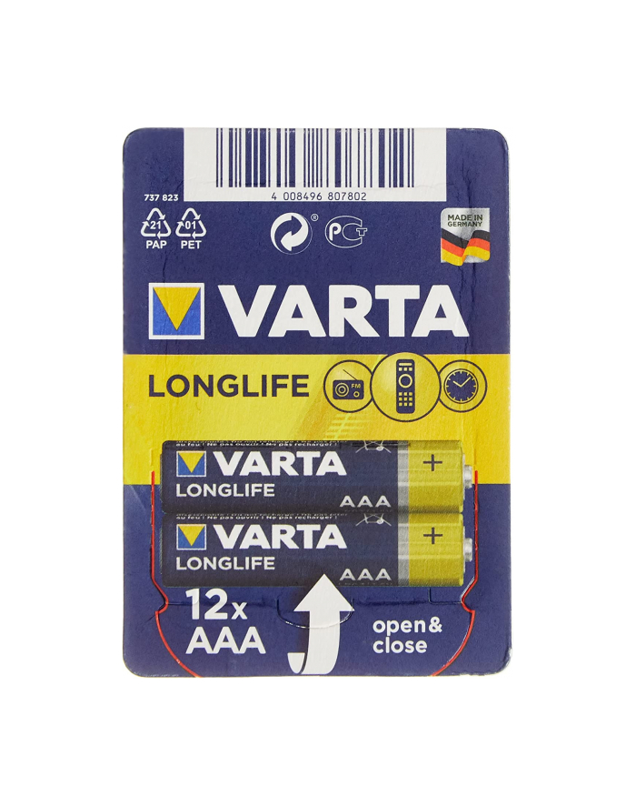 VARTA Longlife alkaliczna HR03/AAA (blister 12 szt.) główny