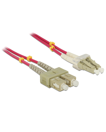 Delock Patchcord światłowodowy LC - SC Multimode Duplex OM4 1m (84680)