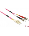 Delock Patchcord światłowodowy LC/ST 50/125µ 2m OM4 (84686) - nr 14